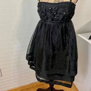 Max and Cleo Black Spaghetti Strap Dress